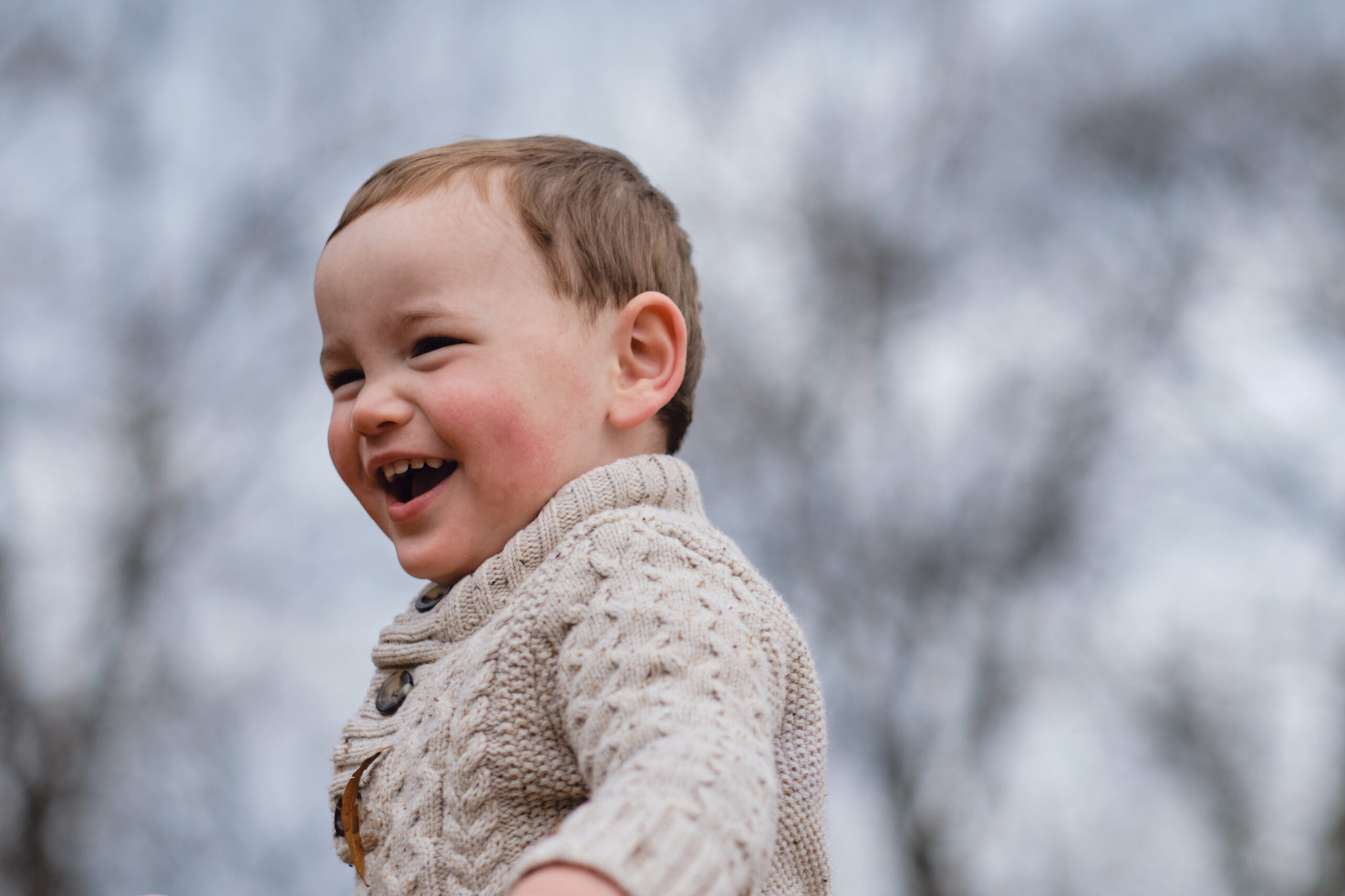 Toddler smiling